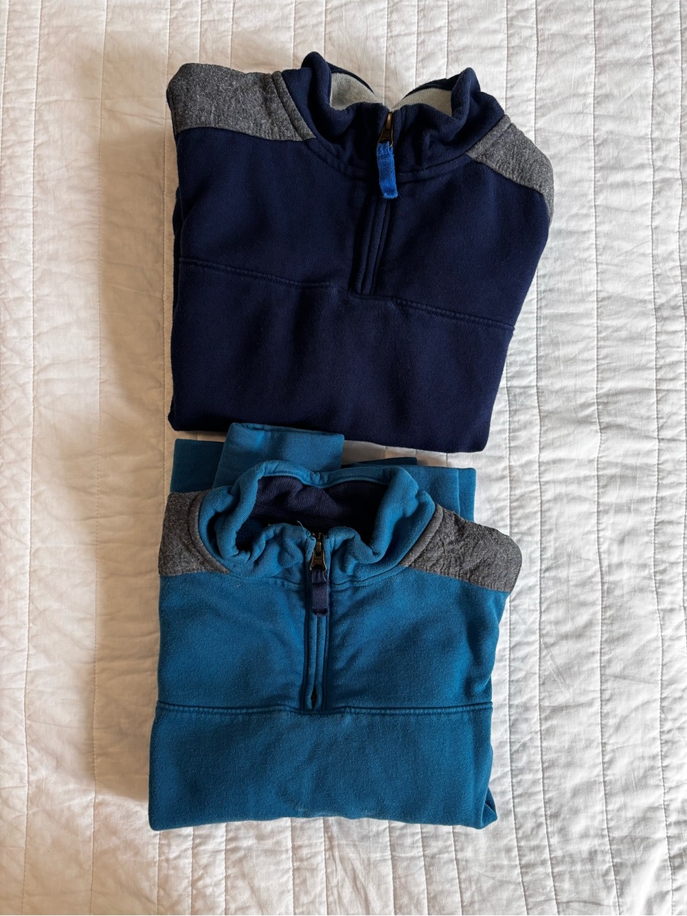 Lands End Boys Quarter Zip Sweatshirt Set